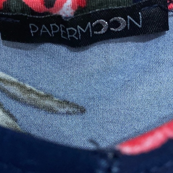 Papermoon Navy Floral Strappy Knit Tank Top - Picture 7 of 8